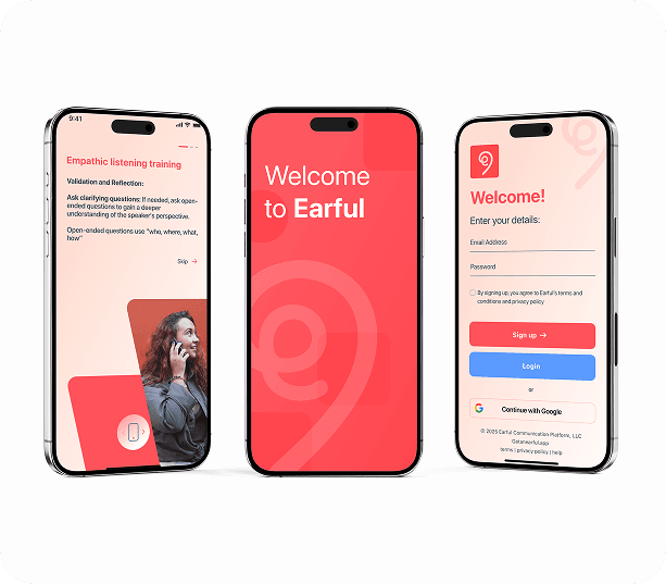 Earful app — training module screen