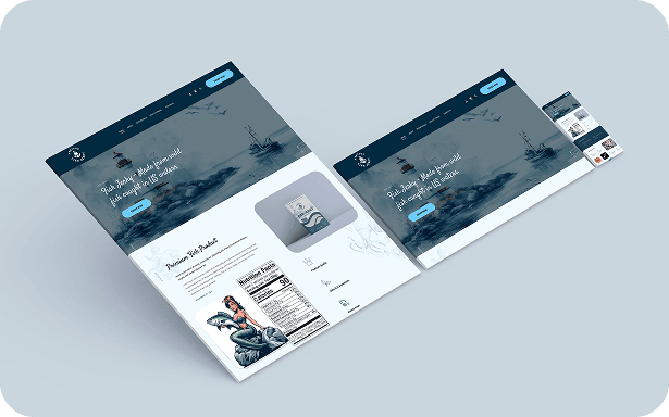 Seafood e-commerce — homepage screen
