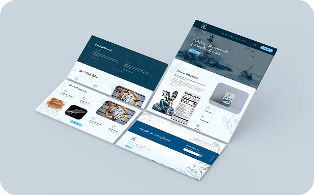 Seafood e-commerce — product detail screen