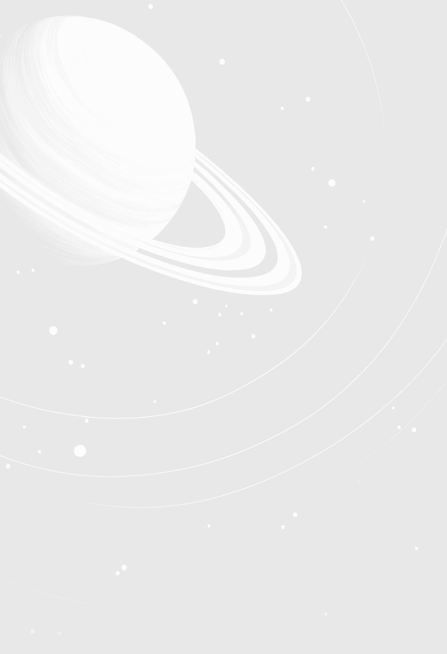 Saturn with rings, decorative background