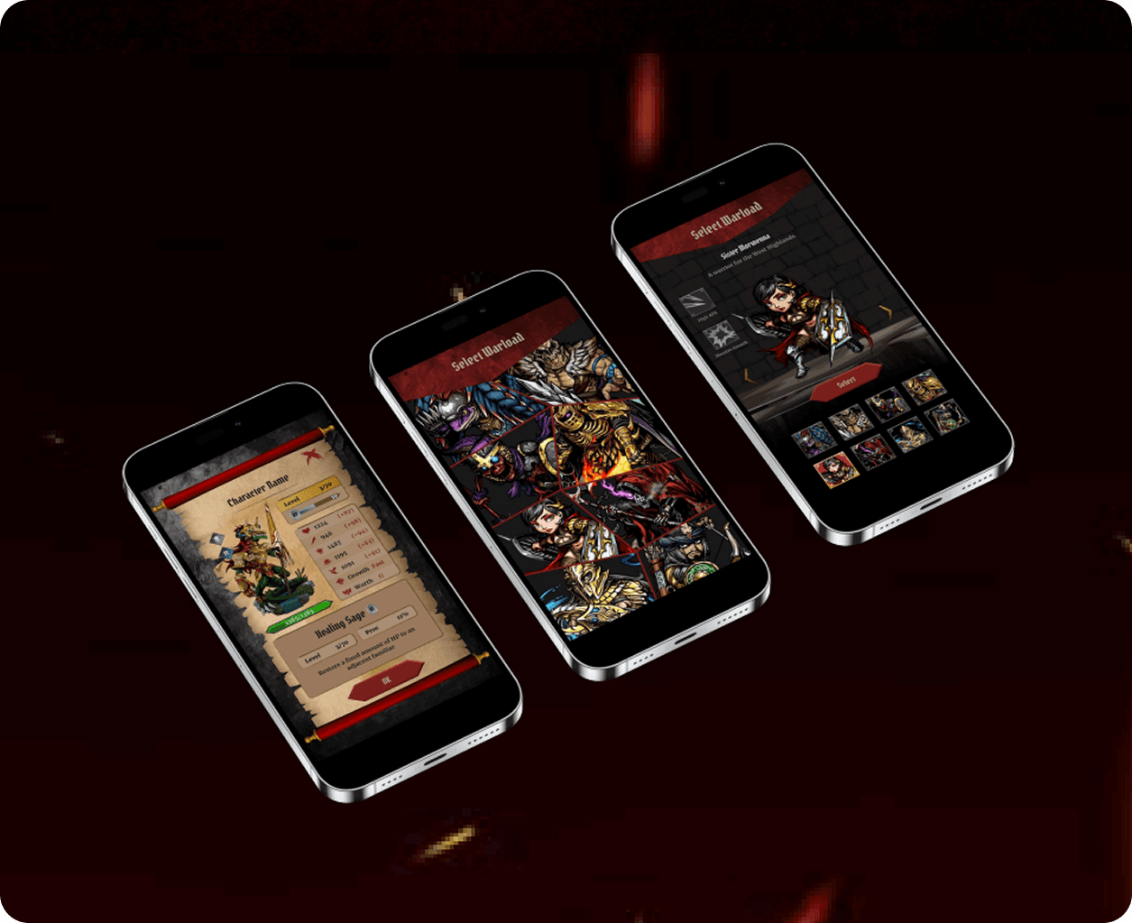 Dark Realms — quest scroll screen A