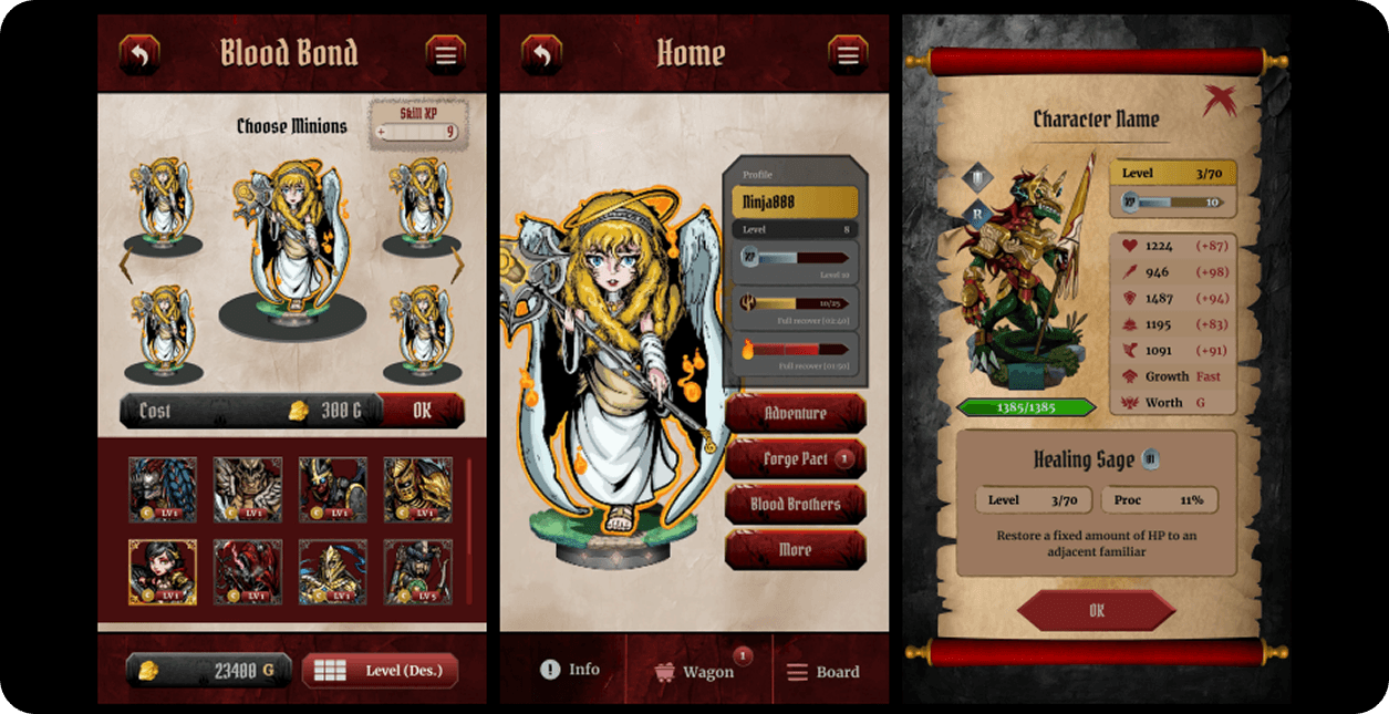 Dark Realms — final phone mockup array