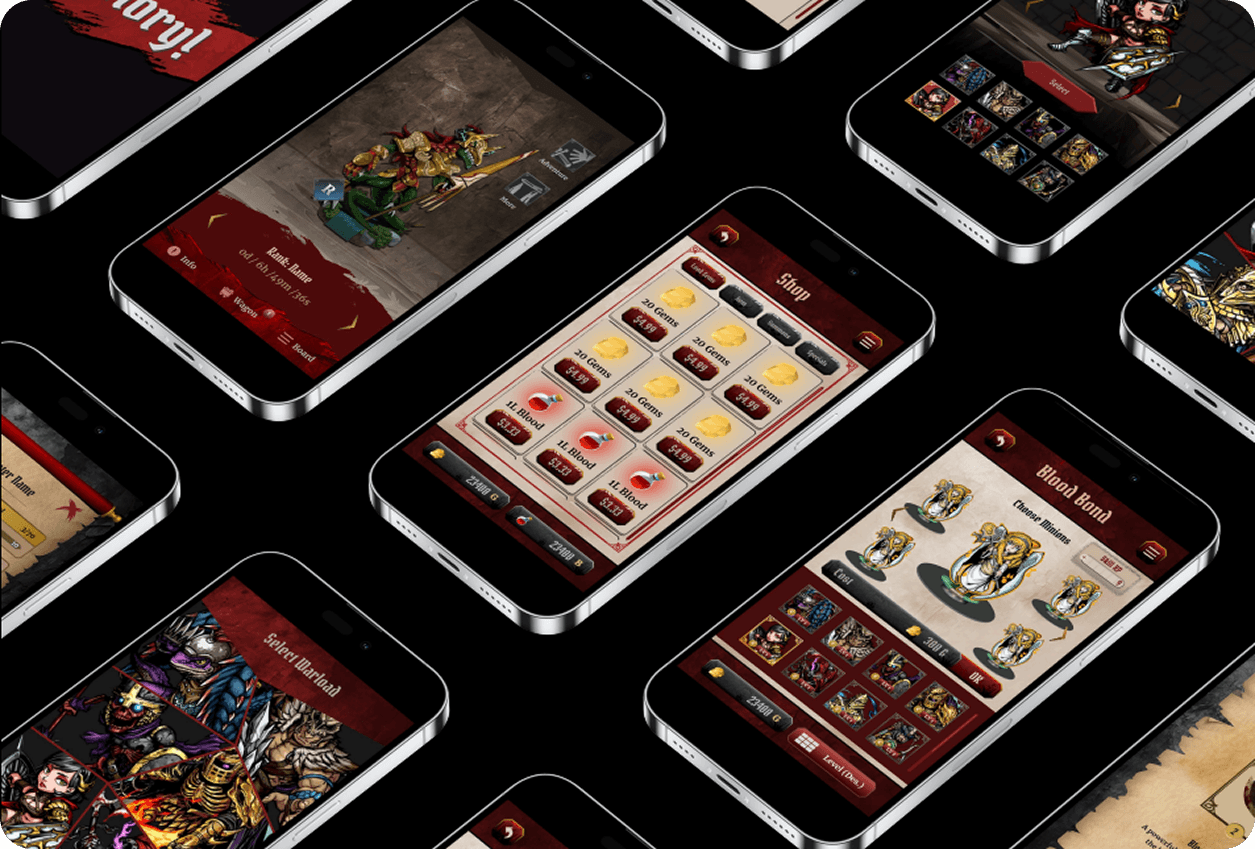 Dark Realms — inventory cards screen