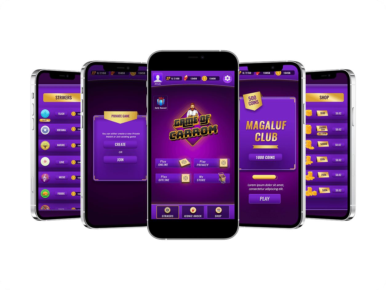 Game UI — tarot card C (gold and brown)