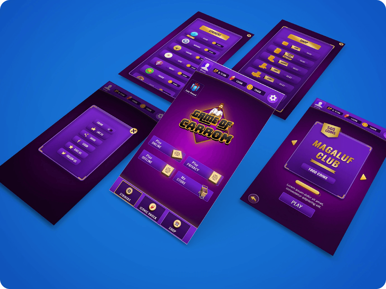 Game UI — casual jumping game screen A