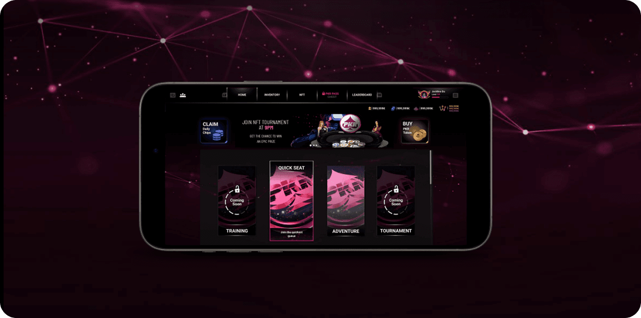 Poker game — settings screen