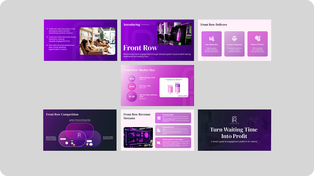 Front Row pitch deck image 4