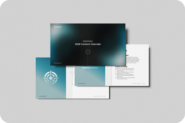 PHZIO content calendar — campaign plan