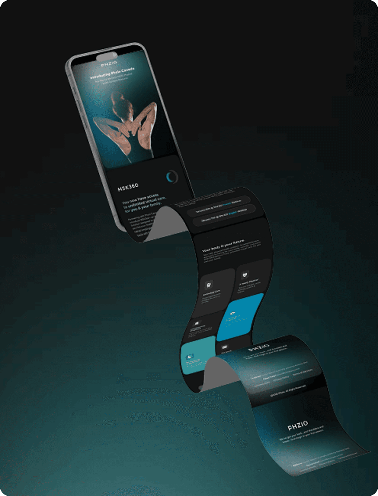 PHZIO email template — full scroll view