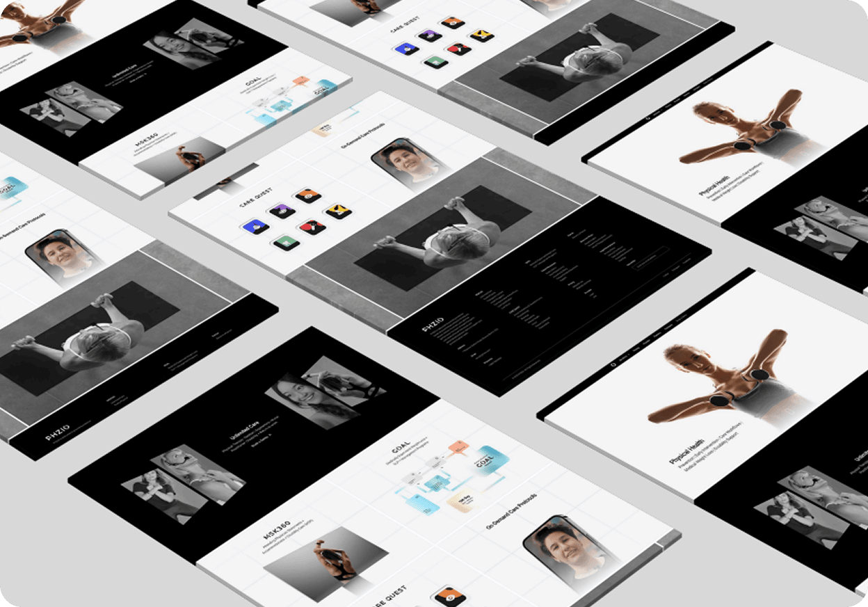 PHZIO web app — patient profile screen