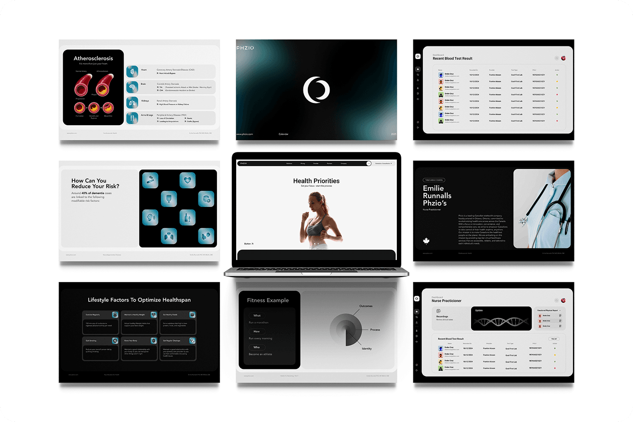 PHZIO web app — treatment plan screen