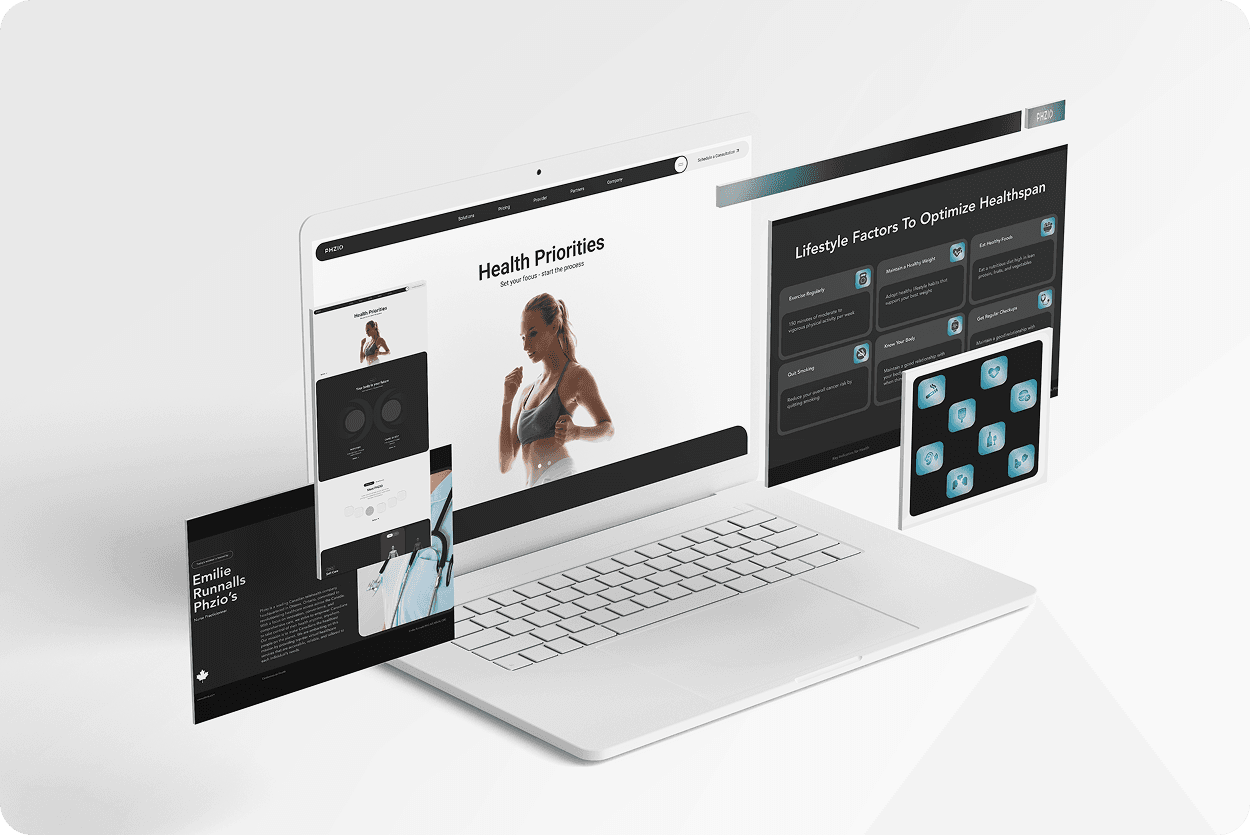 PHZIO web app — wellness overview