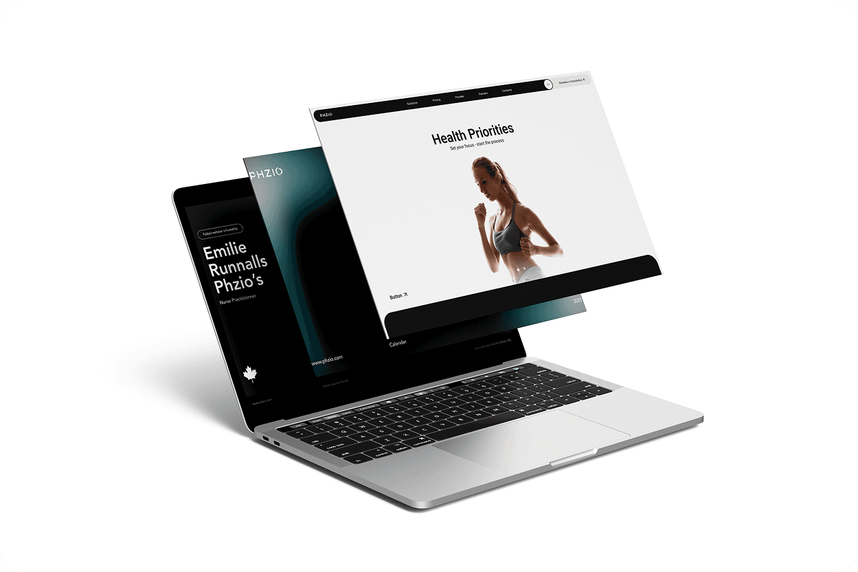 PHZIO web app — exercise screen