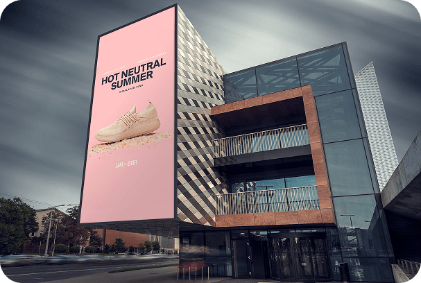 Hot Neutral Summer campaign — building wrap