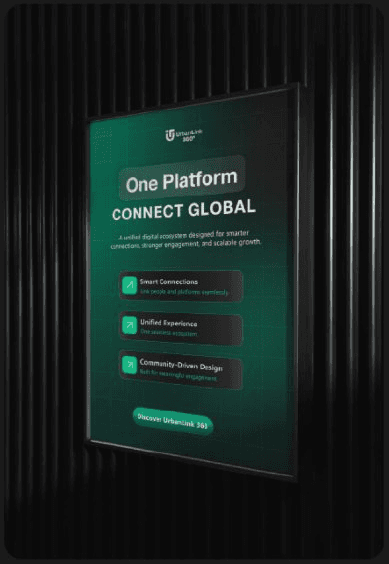 UrbanLink 360 poster — One Platform, Connect Global