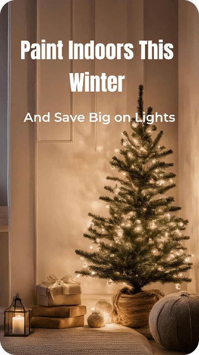 Paint Indoors This Winter – festive Christmas tree promotional reel